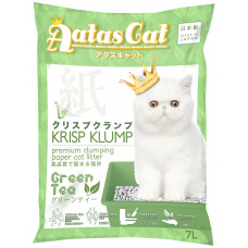 Aatas Cat Krisp Klump Premium Clumping Paper Cat Litter Green Tea 7L  (4 Packs), AAT3122  (4 Packs), cat Paper, Aatas, cat Litter, catsmart, Litter, Paper
